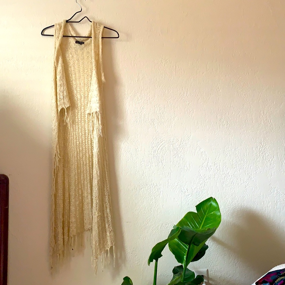 Airy beach cover up or bohemian style vest!